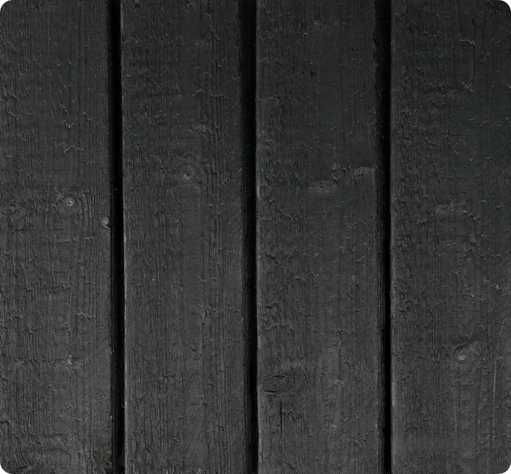 Carbon Light Spruce - Half Taper Profile · 95×3000 mm | Charred wood product | Yakiwood Carbon Light Spruce, Half Taper Profile · 95×3000 mm
